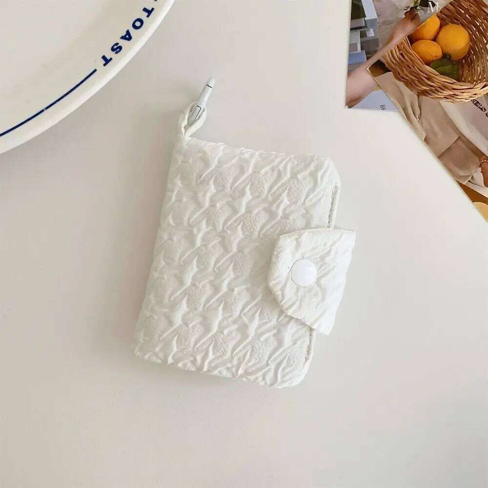 Canvas Candy Color Korean Style Zipper Mini Cash Wallet Coin Purse Bubble Cloth Envelope Wallets Outdoor C260304