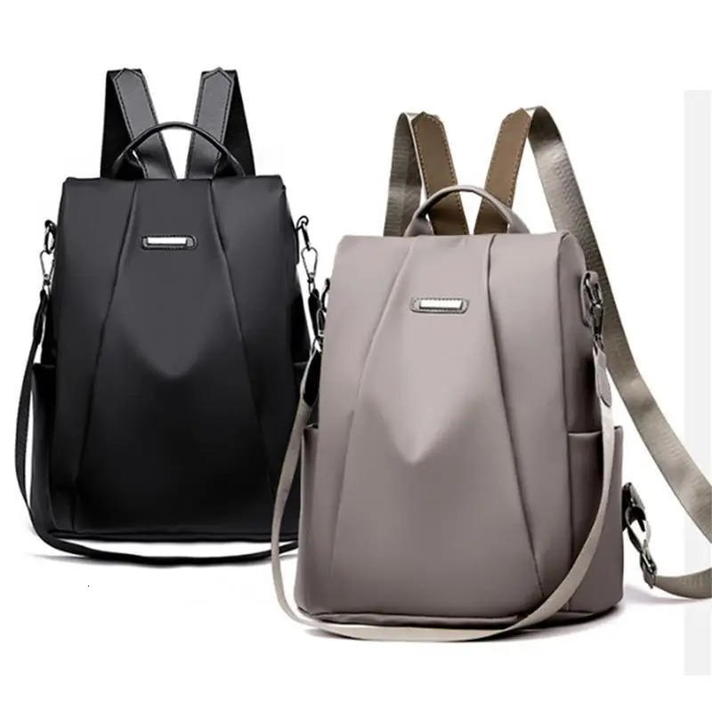 Womens Multifunction Backpack Casual Solid Color School Bag For Girls Fashion Detachable Strap Travel Shoulder Bag260228