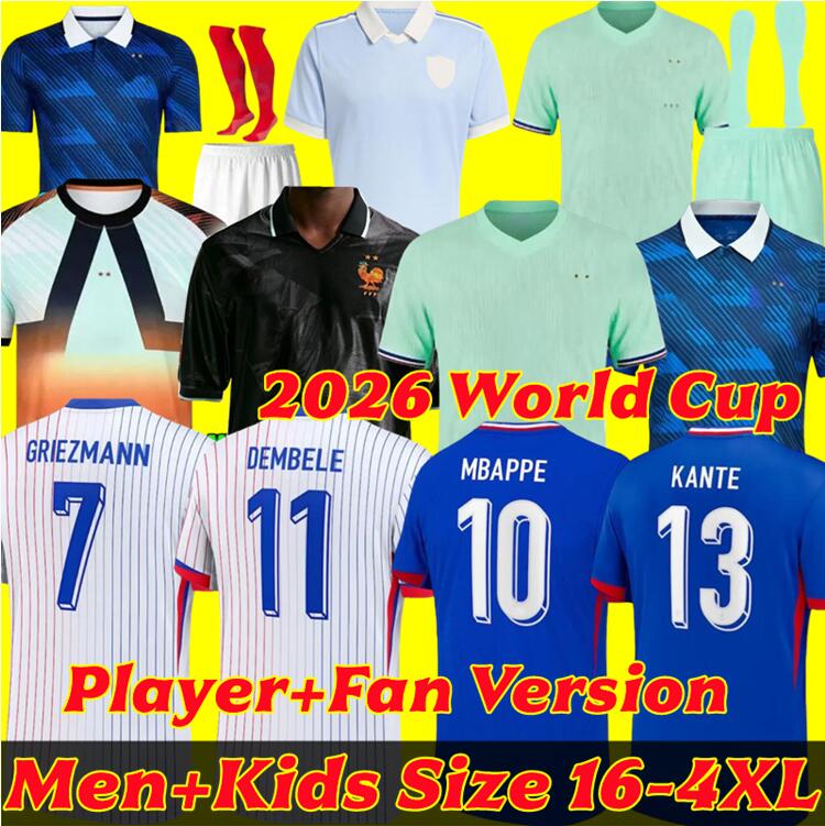 french 120TH soccer jersey 26 27 MBAPPE THAUVIN BARCOLA OLISE EKITIKE 2026 KANTE DEMBELE Maillots de football shirt equipement de foot Men kids kit enfants 99