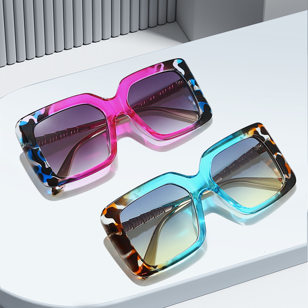25 new stylish colorful fashion sunglasses with square metal frames men women, offering a high-end feel for outdoor driving and street photography
