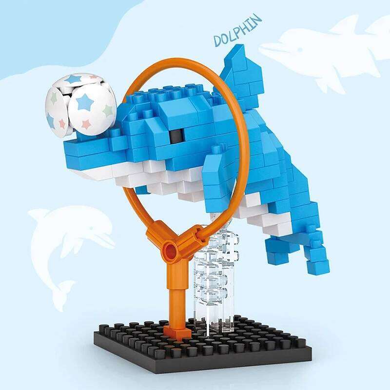 Cute Little Animals Mini Blocks DIY Animal World Owls and Dolphins Building Toys Kids Gifts Home Accessories Z260306