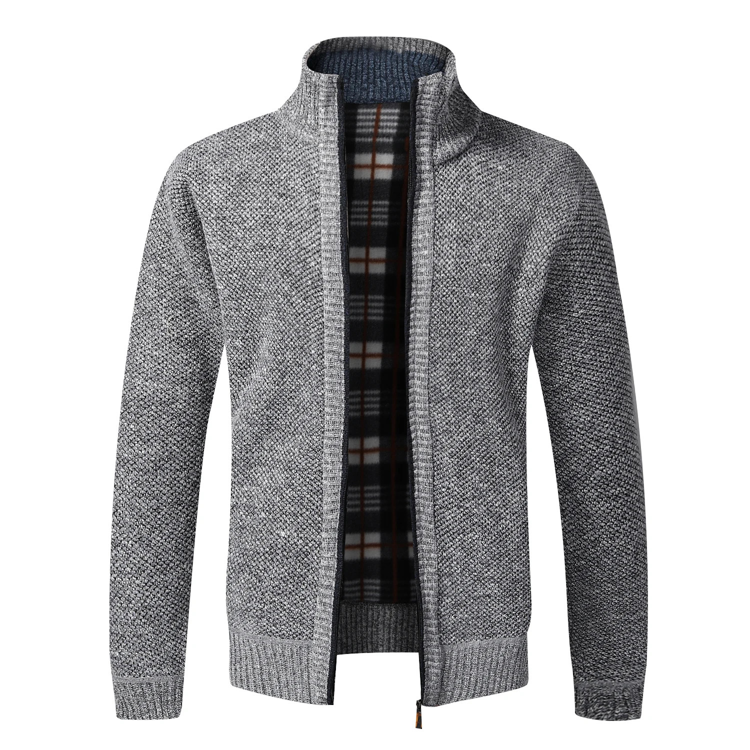 Autumn Winter Warm Cardigan Men Fleece Sweaters Full Zip Jackets Slim Fit Knitted Sweater Coat American 260306