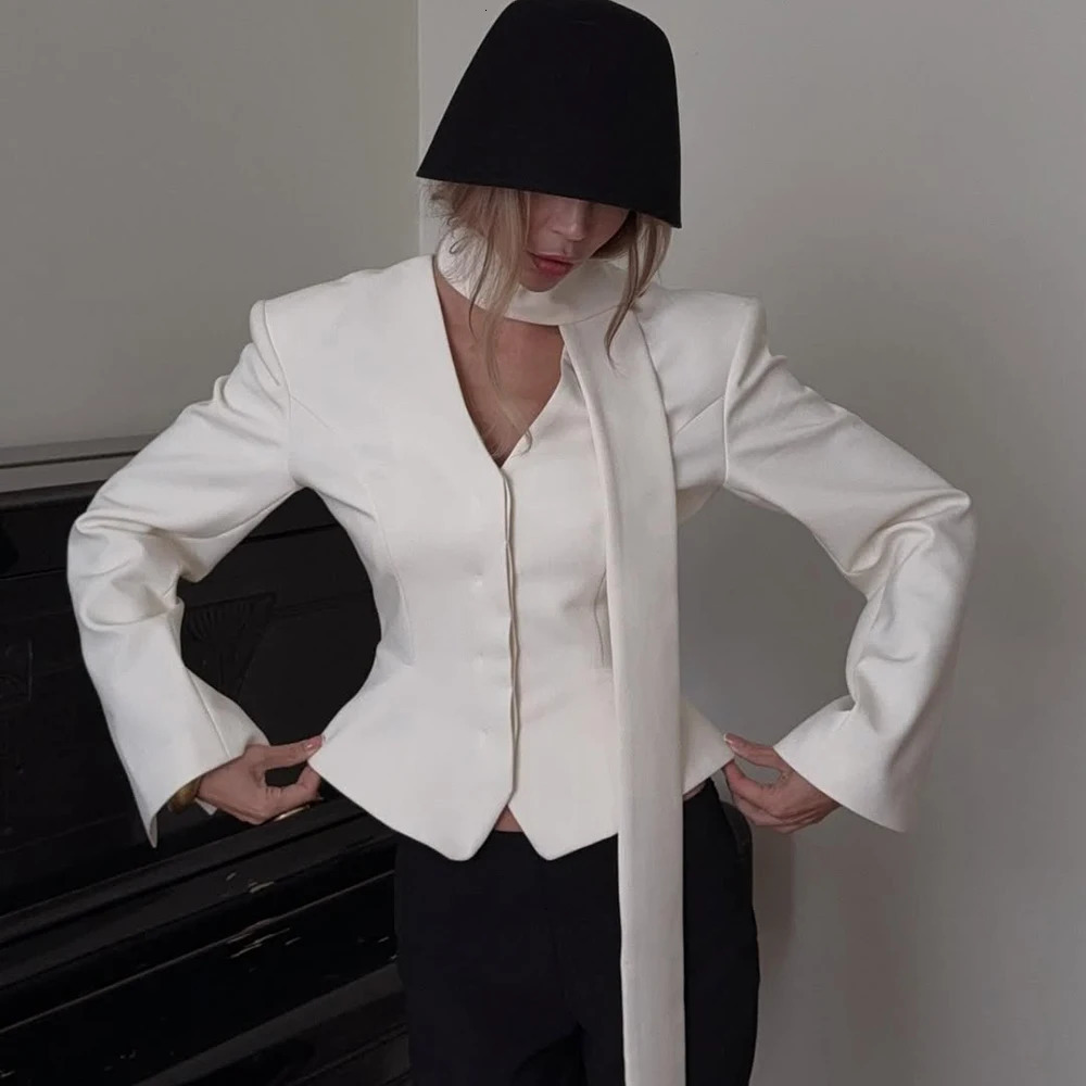 Tuularose 3 Piece Dress Set Women Elegant V-Neck Striped Ribbon Blazer Slim Short Dress Set Fashion Women Party Dress Set 260304
