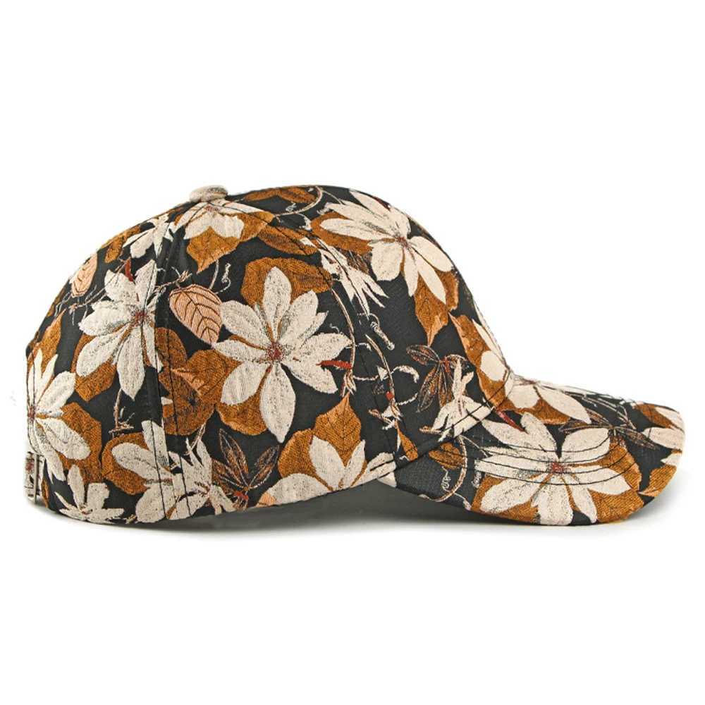 FS 2026 Spring Purple Flower Print Baseball Cap For Women Green Hardtop Men Trucker Hats Casual Sunshade Golf Hat Gorras Hombre S260306