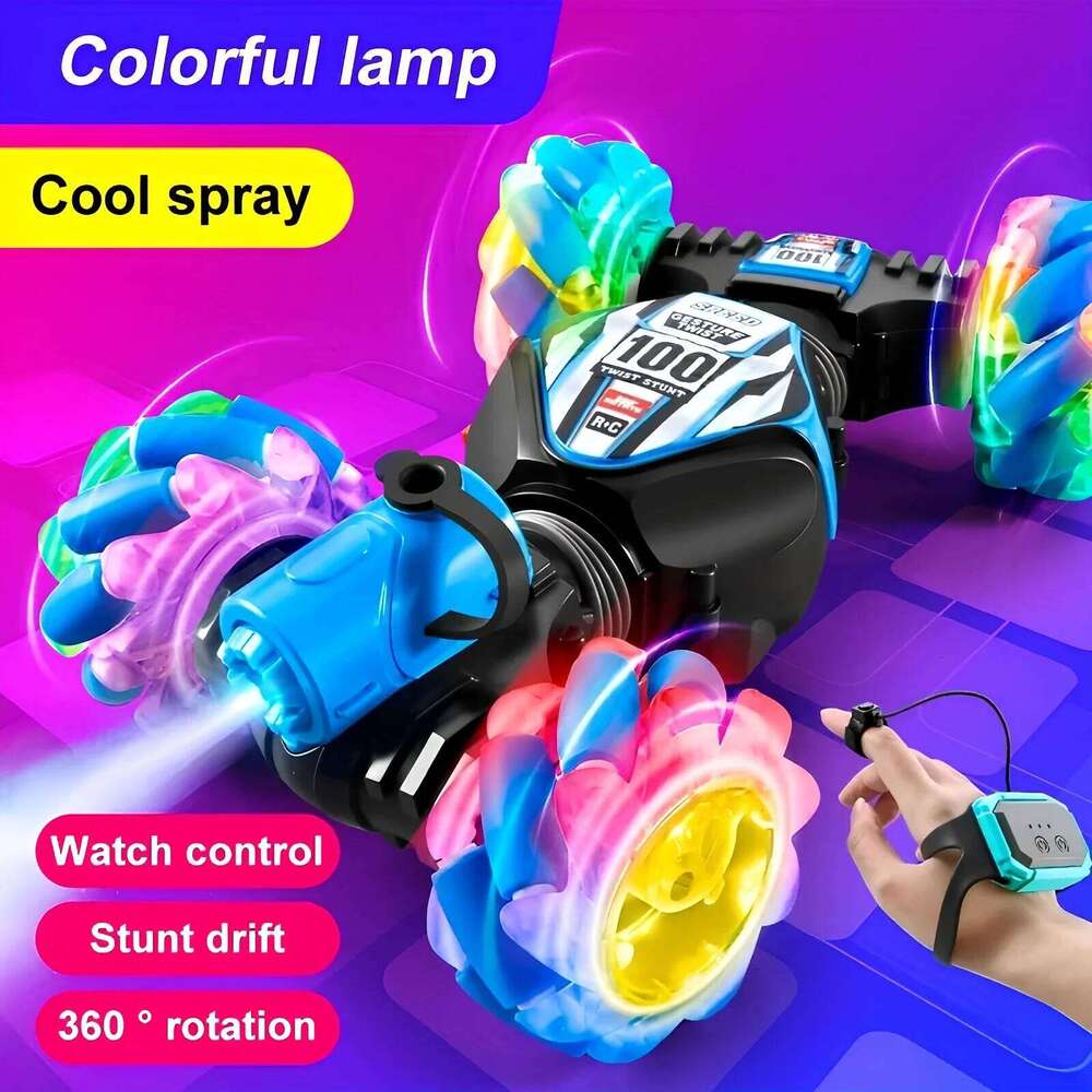 Dual remote control Gesture Sensing RC Drift Car, 4WD Vehicle with 360 Rotation & Jet Twist Stunt, All-Terrain Racing toys C260305
