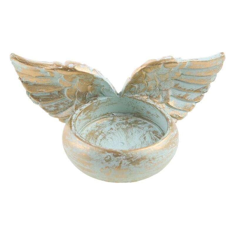 Angel Wings Candle Holder Resin Statue Decoration Prayer Candlestick for Home Wedding Christmas Church Memorial Gifts XJ260305
