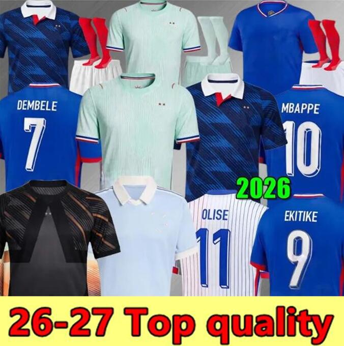 26/27 france jersey world cup 2026 French Soccer Jerseys MBAPPE GIROUD DEMBELE EKITIKE Olise GRIEZMANN Kids Women retro Football tops Shirt maillot de football