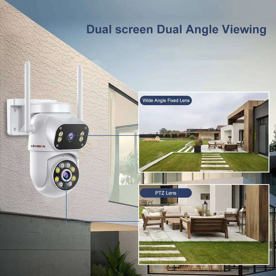 LS VISION 8MP 4K PTZ Wifi Dual Lens Wireless Outdoor Surveillance Ai Human Detect Security IP Camera Auto Tracking 26W0306