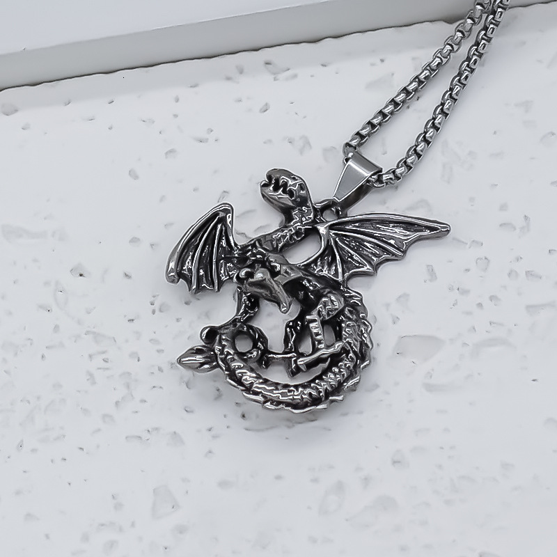 Necklace New Pendant Necklace: Dragon Pendant Necklace, Punk-Style Necklace For Men, Versatile Street Accessory Necklace