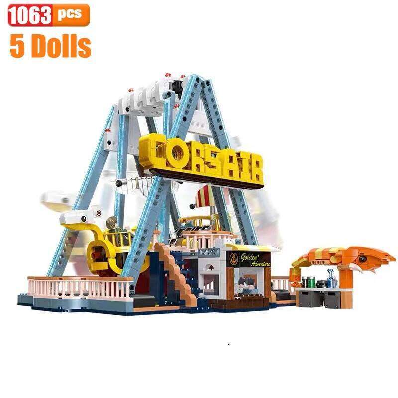Ideas Pirate Building Blocks City Amusement Park Roller Coaster Bricks Model Creative Expert Toys For Kid Xmas Gift MOC Z260306