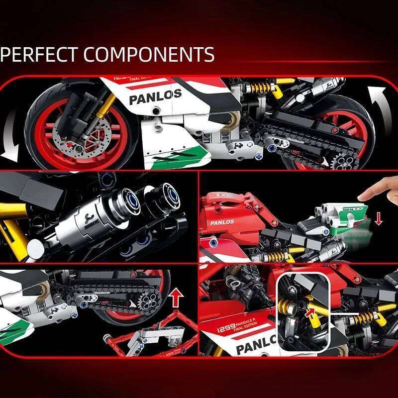 803Pcs City Technical Locomotive Motorcycle Building Blocks MOC Speed Supercar Motorbike Model Bricks Boy Toy for Childrens Gift Z260306