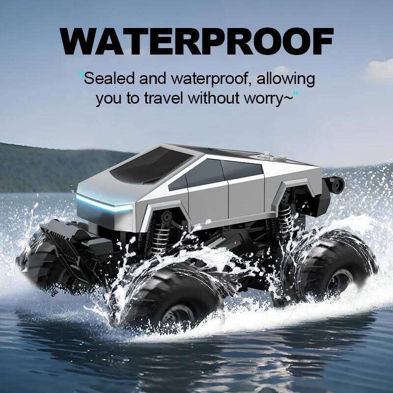 Cybertruck RC Kids Toys for kid Remote Control Car Amphibious Truck 4WD All Terrain Off-Road Pickup1:16 Scale 2.4GHZ C260305