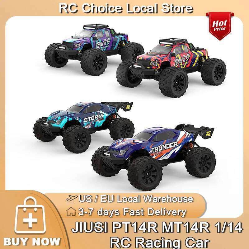JIUSI PT14R MT14R V3 1/14 Racing Car 3S Battery 4WD 80km/h Brushless Motor 2.4G Remote Control High Speed Off-road RC Truck C260305