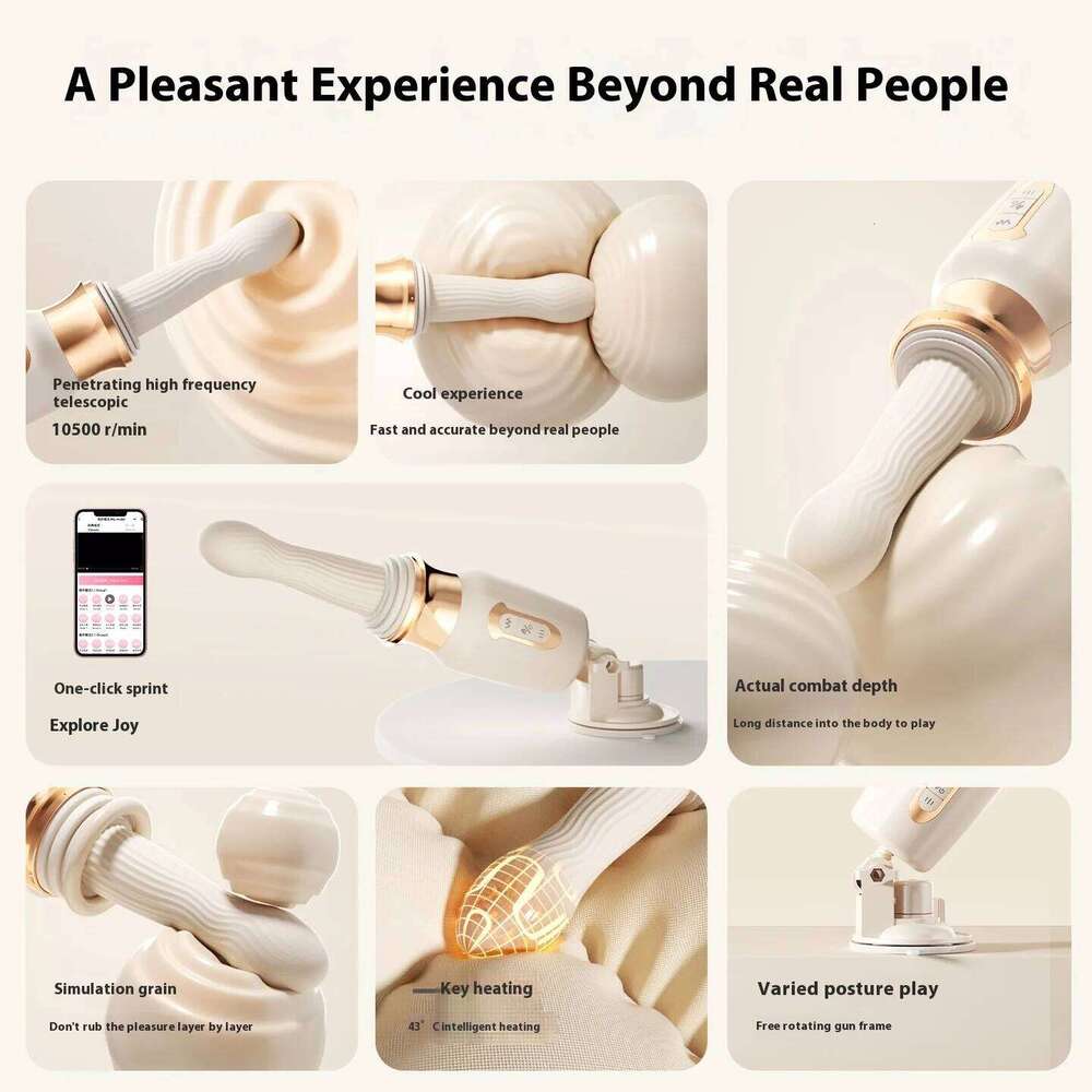 Automatic Telescopic Thrust Gun Women Toys Adult Machine Dildo Rechargeable Silicone Vibrator Female Sex Machin W260305