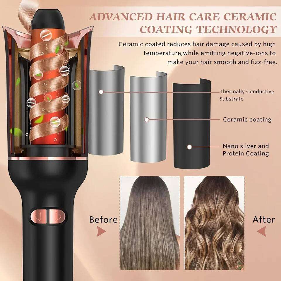 TINSOL Professional Ceramic auto-rotating air curling Air spinning rod styler Curling irons Styling tools 26Y0306