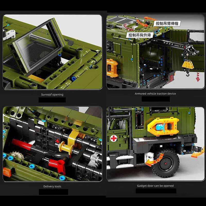 3850PCS Technical Remote Control Off-Road Rescue Vehicle Building Blocks Model Kids Assembly Truck Toys MOC Bricks Gift For Boys Z260305