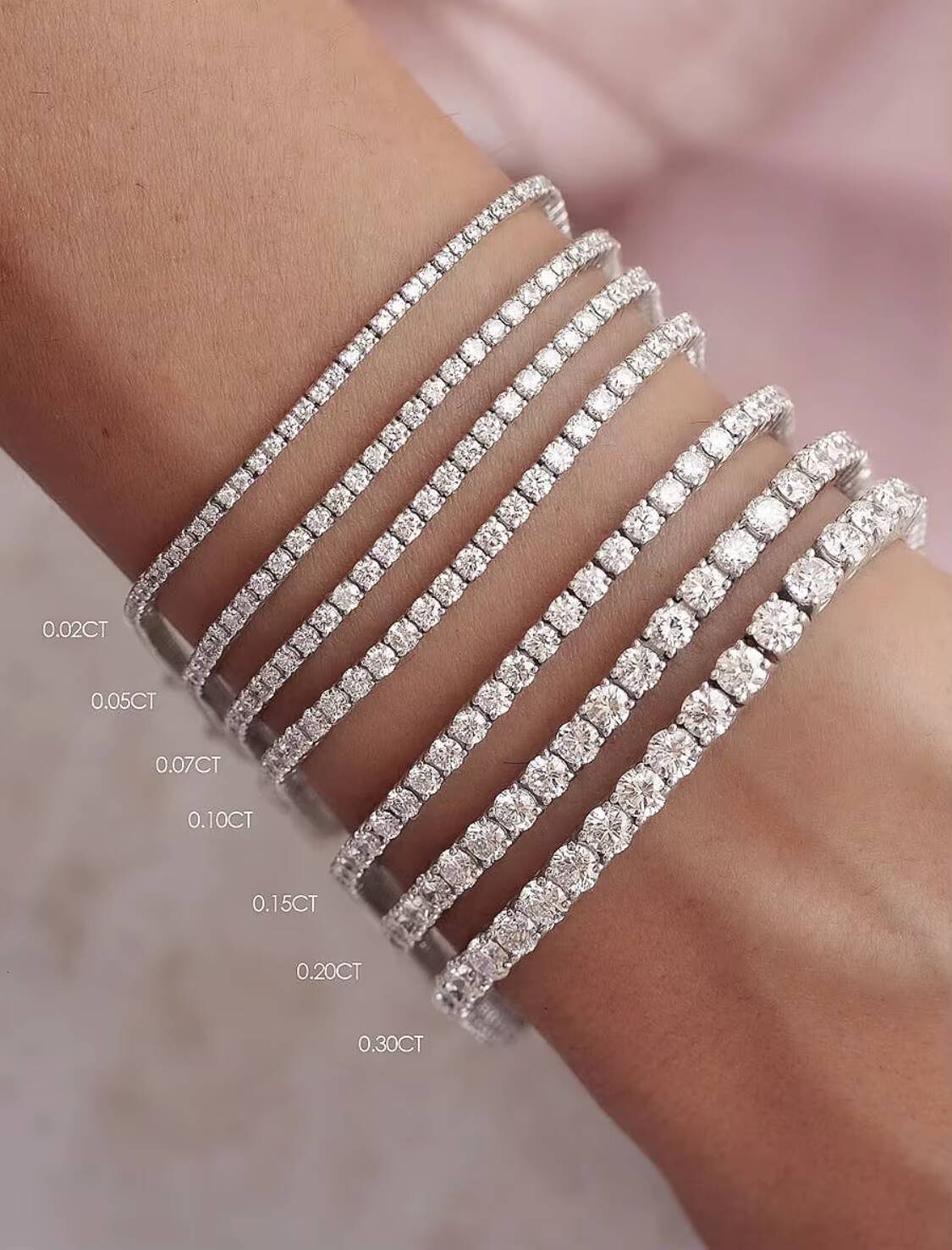 Custom IGI Certified Lab Grown Diamond Tennis Bracelet Chain 10K 14K 18K HPHT Cvd Diamond Bracelet for Women