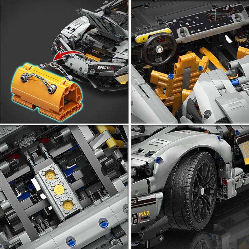 Technical Ideas Famous Racing Car Assembly Building Blocks Expert Speed Vehicle Model Bricks Moc Toys for Boys Kid Holiday Gifts Z260306