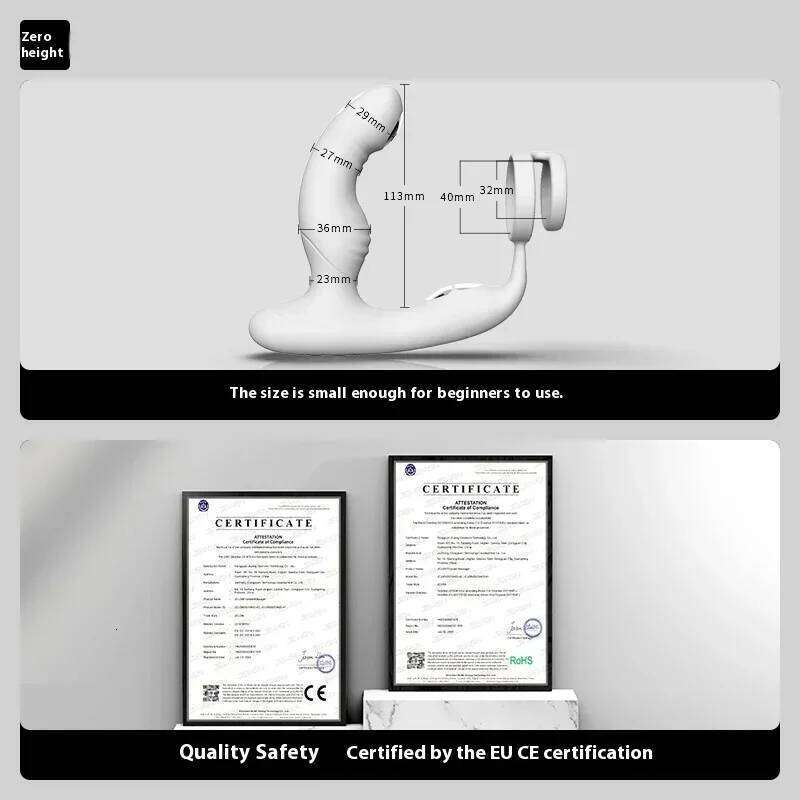 APP Remote Control Prostate Penis Massager with Pulse Electric Shock Heating Vibrations Delayed Ejaculation Ring for Adult Toys W260305