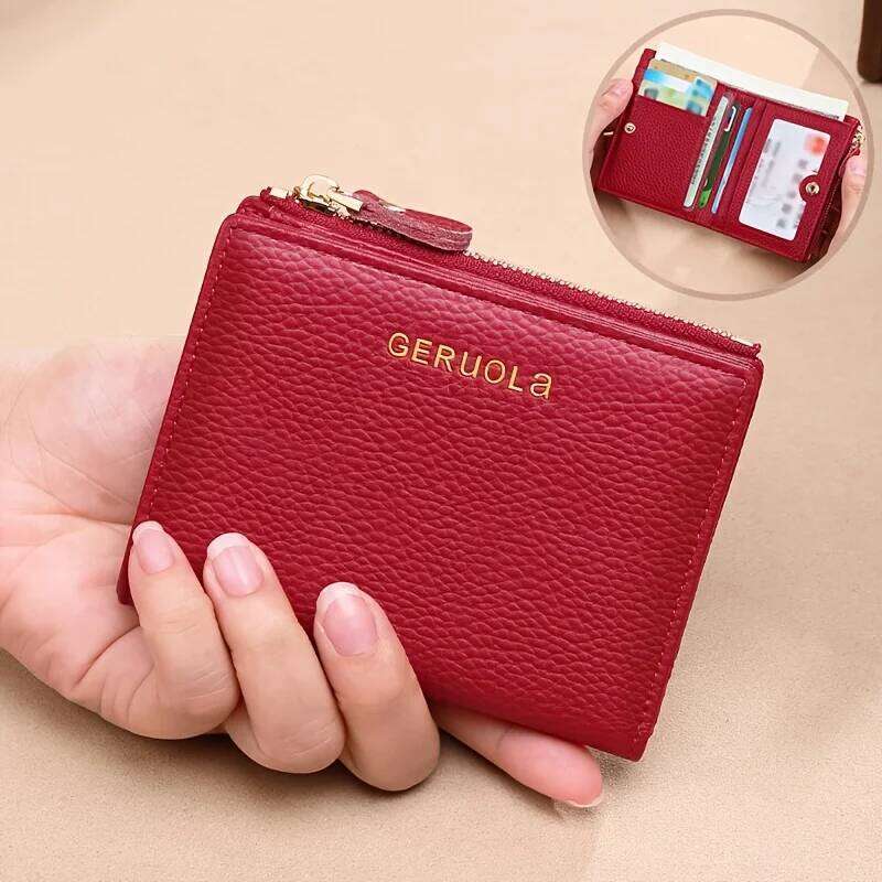 GERUOLA Wo's RFID Blocking Wallet - Slim Lightweight 2-in-1 Zippered Card Holder & Coin Purse, Foldable Compact Design with Mult C260304