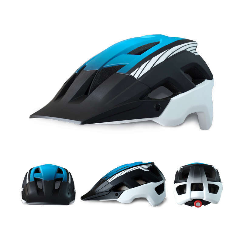 Cycling One-Piece Edge Gradient Color Detachable Large Brim Road Mountain Bike Bicycle Helmet Outdoor Equipment