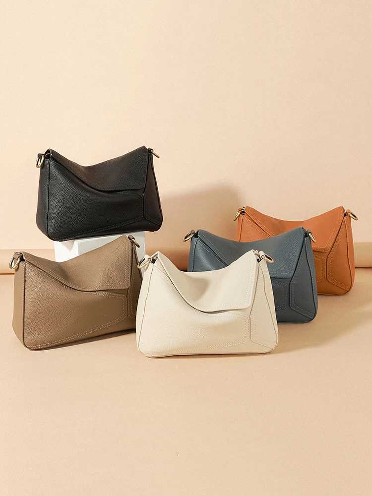 Women Cow Genuine Leather Portable Shoulder Bag Female Soft Cowhide Crossbody Bags Ladies Fashion Designer Handbags H260306