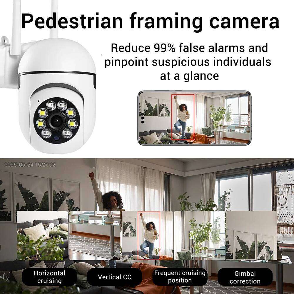 2.4G 8MP Cameras Wifi Video Surveillance IP Indoor Security Protection Monitor 5.0X Zoom Home Wireless Track Alarm O-Kam pro 26W0306