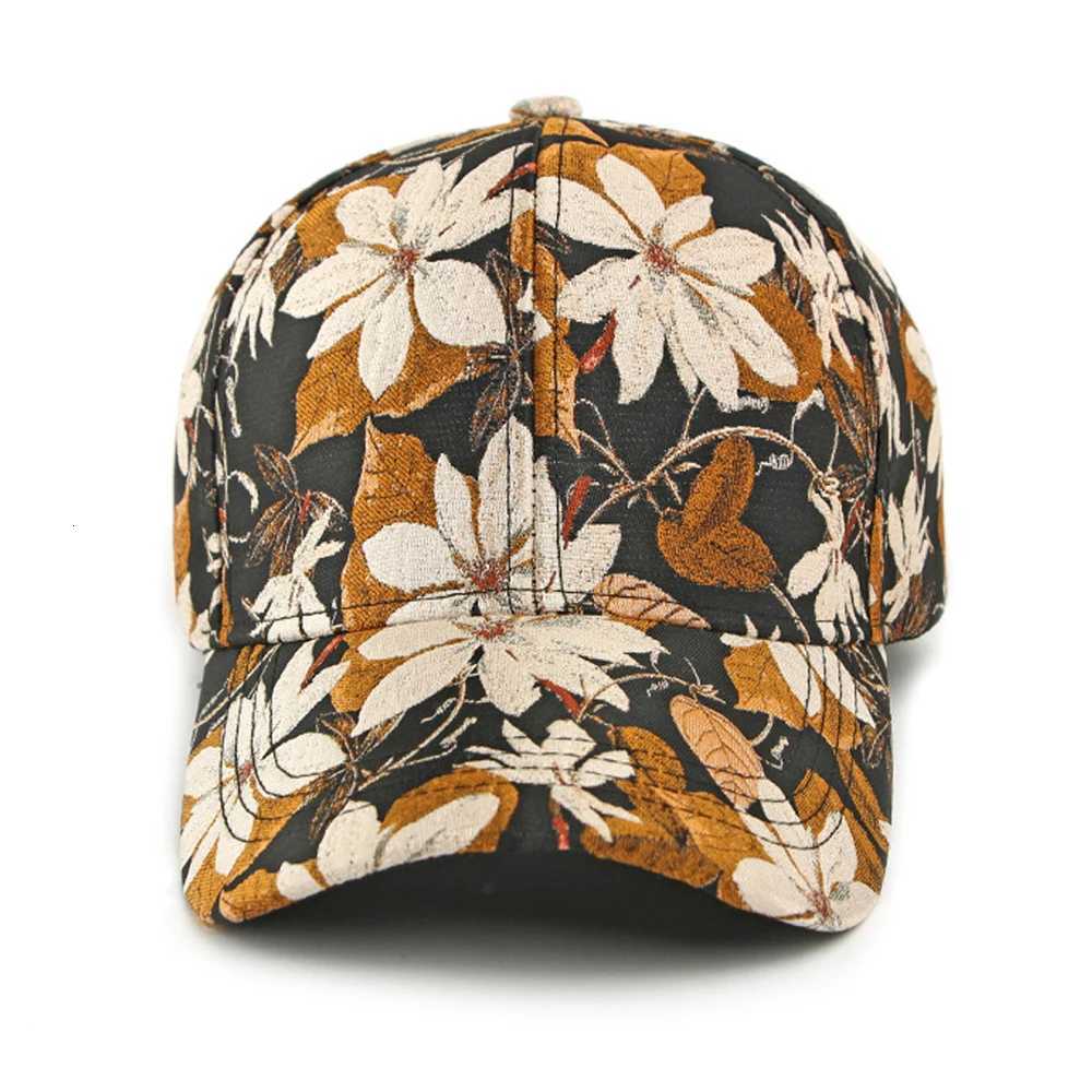 FS 2026 Spring Purple Flower Print Baseball Cap For Women Green Hardtop Men Trucker Hats Casual Sunshade Golf Hat Gorras Hombre S260306