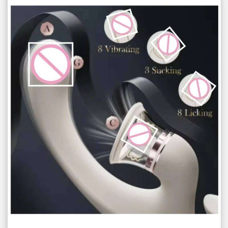 Sucking Licking Vibrator Strong Multifunctional Tongue Stimulator & Masturbation Stick Adult Sex Toys for Women W260305