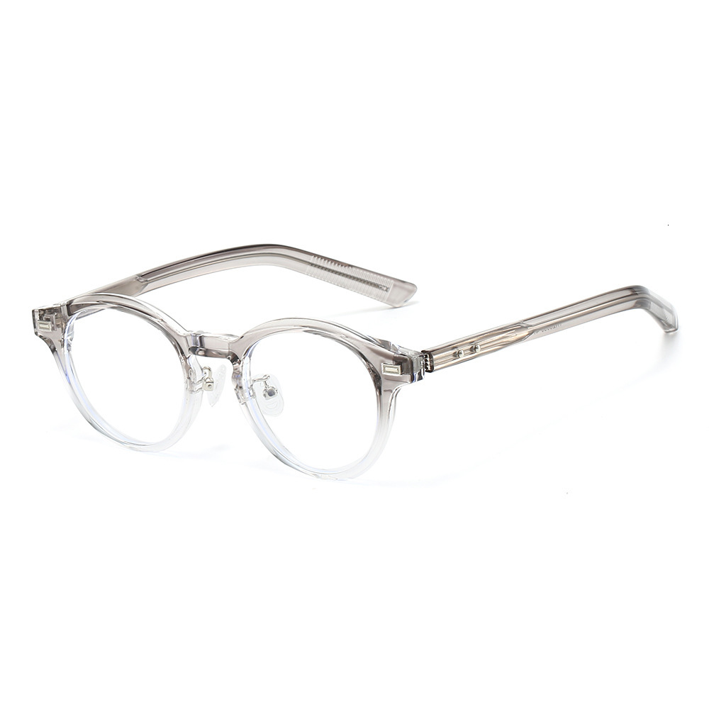 Cool Square Eye 28033 New Fashionable Oval TR Frame with Rivet Design, Trendy Retro Artistic Non-Prescription Glasses