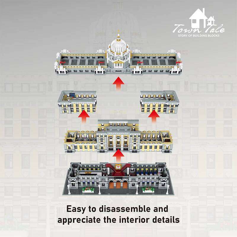 10423PCS City Street View Classic Castle Bank Building Blocks MOC Creative Architectural Model Toy Bricks Children Birthday Gift Z260306