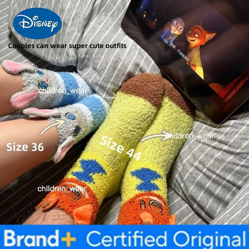 Disney Zootopia Socks Judy Nick Winter Coral Fleece Socks Boy Girl Cartoon HomeSock Cute Warm Sock Sleep Midtube Fleece Socks Xmas Gift H2603061