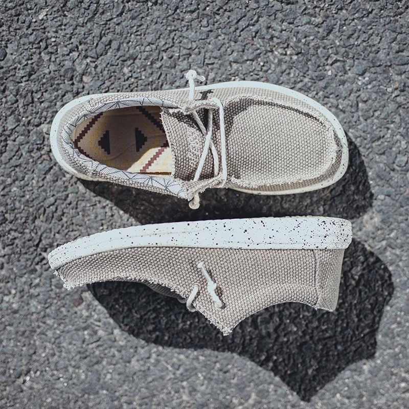 Summer Mens Canvas Shoes Denim Sneakers Mens Canvas Shoes Breathable Moccasins Vulcanized Shoes Mens Sneakers Shoes Plus Size 260305