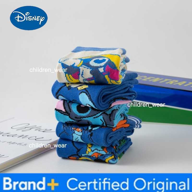 Disney Cute Stitch Cartoon Calf Socks Four Seasons Socks Home Furnishings Men Women Childrens Birthday Gifts Toys Couple Socks H260306