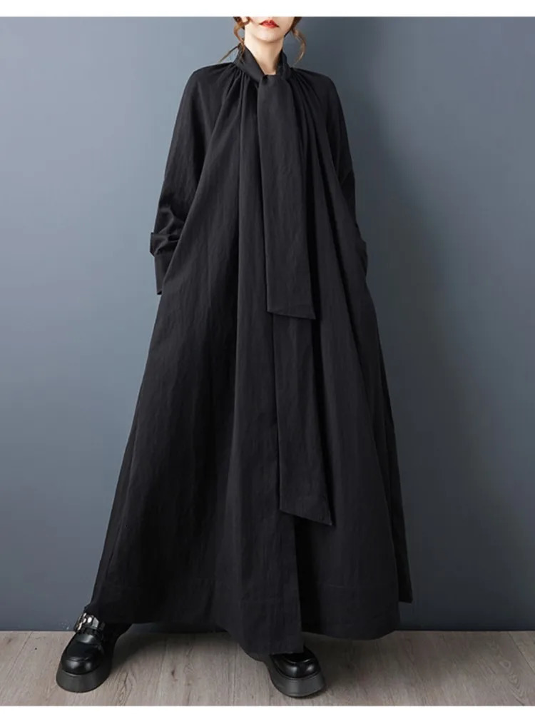 Oversized Spring Autumn Long Trench Coat Dres Irregular Fashion Ladies Windbreak Loose Woman Coats 260228