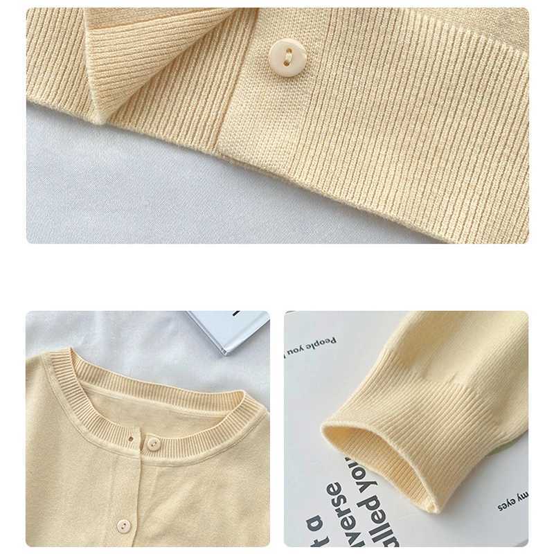 Long Sleeve Cardigan Warm Sweaters Autumn Winter Fashion Women Clothes O Neck All-match Ladies Solid Knitwear Tops M260306