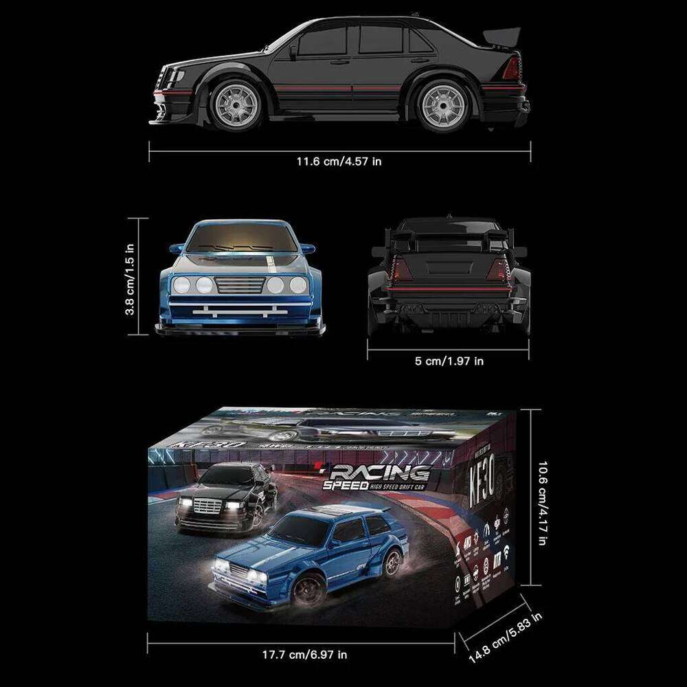 KF30 1-43 2.4G Drift Rc 4WD Remote Control Car Four Wheel Drive Radio Controlled Mini RTR RC Model Boy Toy Gift C260305