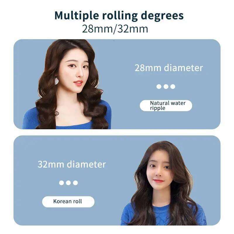 Professional 32mm Ceramic Auto Barrel Rotating For Iron Curling Wands Waver Hair Styling 26Y0306