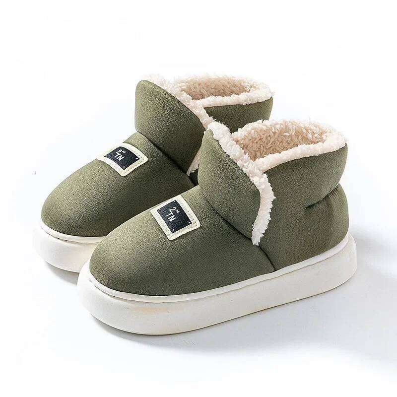 Fashion Winter Women 2025 New Men Cotton Outdoor Snow Boots for Female Soft Sole House Non-Slips Shoes