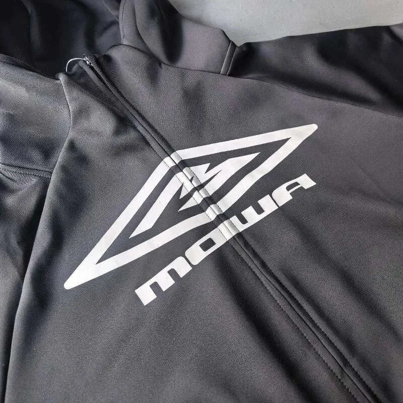 Hoodies Stripe Mowalola Short Design Loose Zipper Hoodie Winter High Quality Black Casual Outdoor Sports Jackets Pullovers Men's Clothing Daily O - view 3