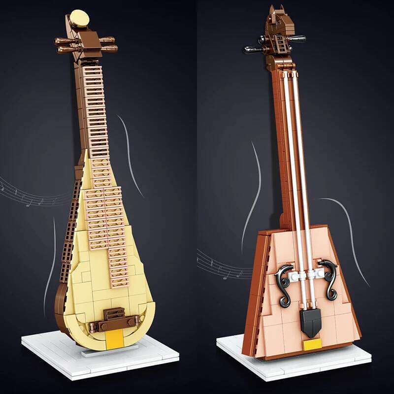 Mini Musical Instrument Piano Violin Building Blocks City Friends Enlightenment Musician Educational Bricks Toys for Kids Gifts Z260305