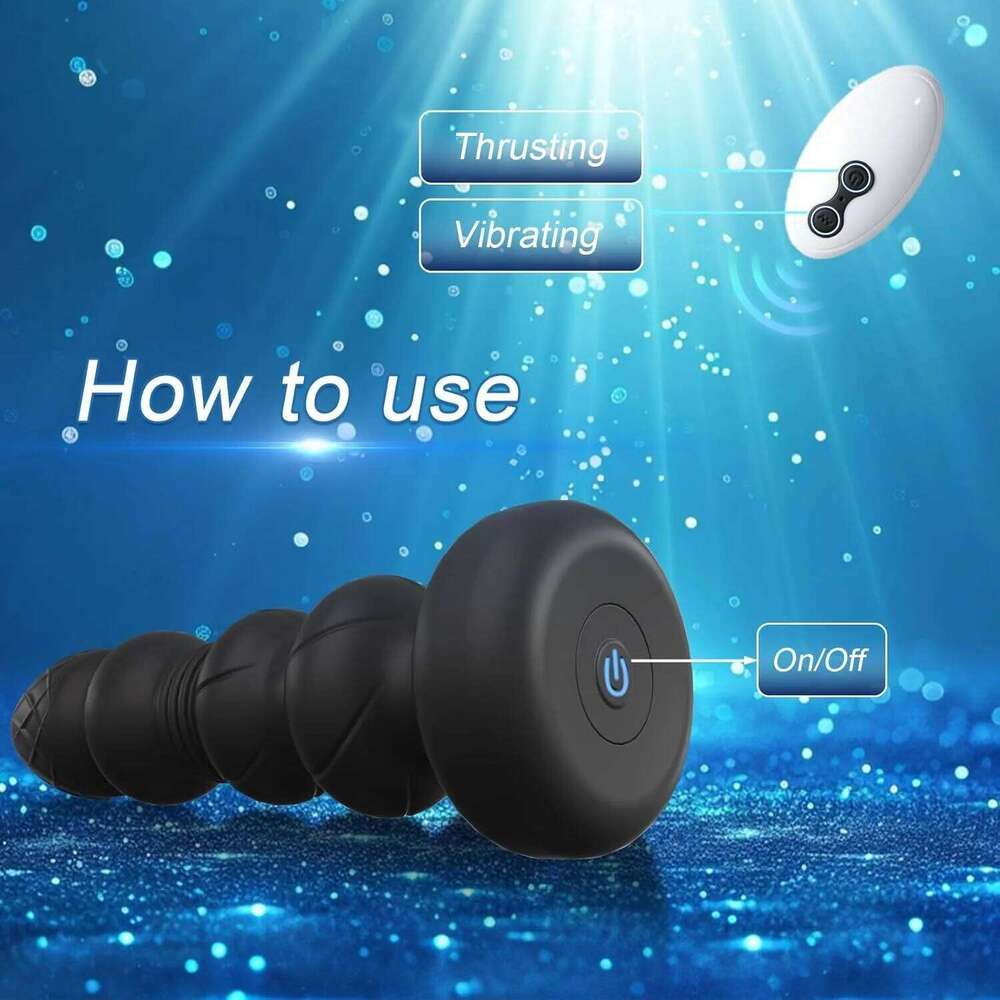 Remote Thrusting Anal Vibrator Women Men Telescopic Beads Prostate G-Spot Masturbation Massager Sex Toys Adult Couples Shop 18+ W260305