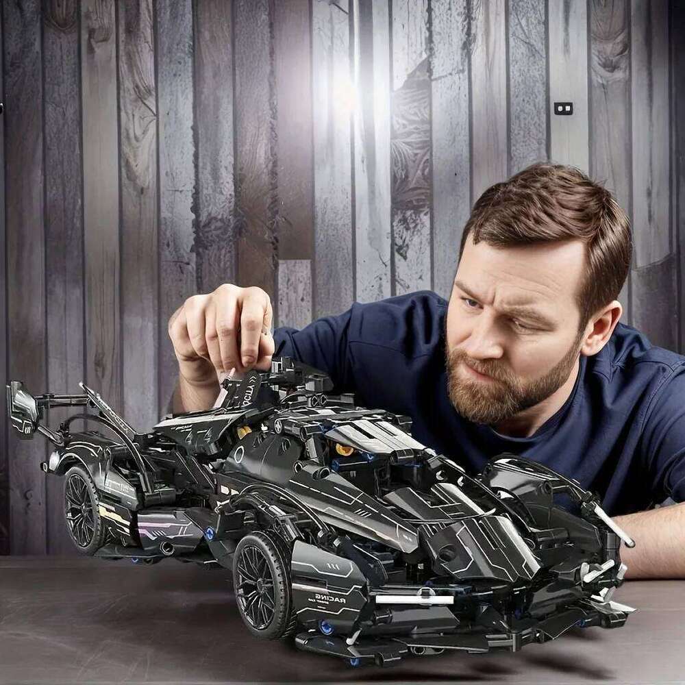 Technical Racing Sport Car Model Building Blocks technic adults 1:14 DIY Supercar Brick Puzzle Toys Adult Gift1280+granule Z260306