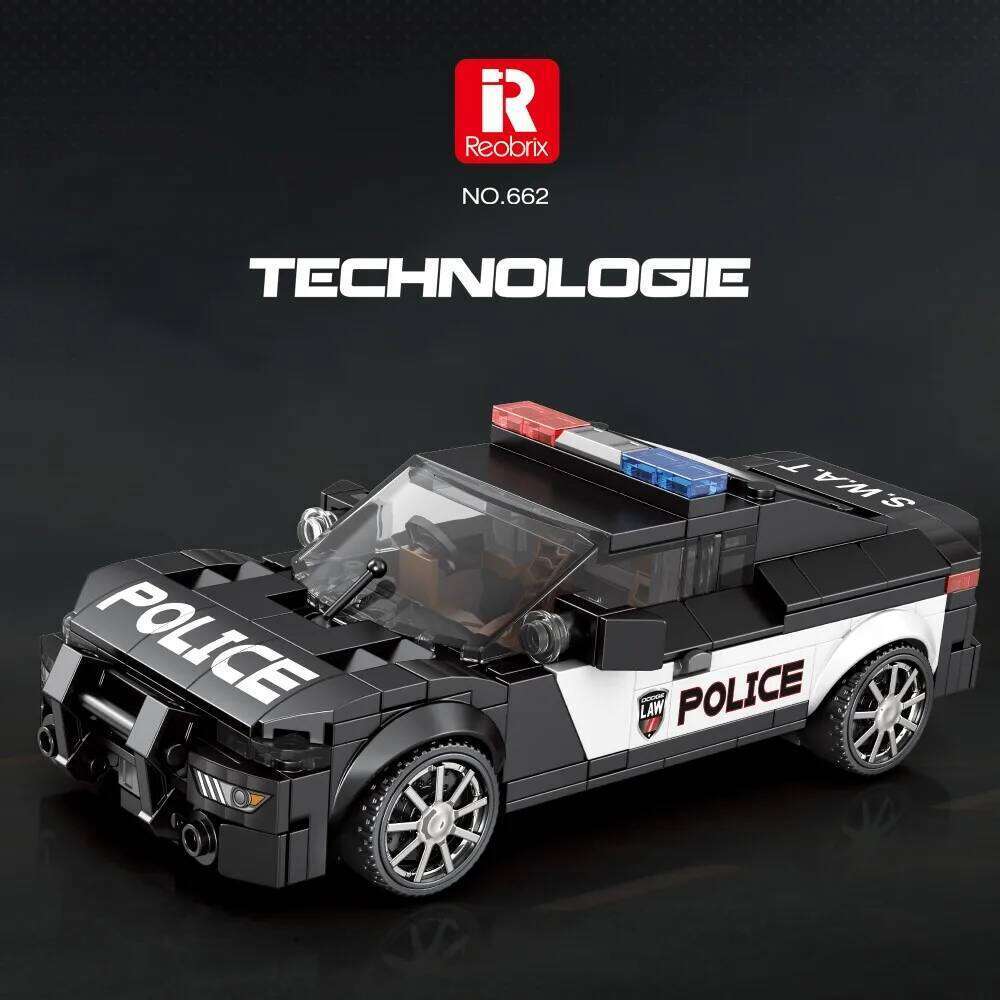 372PCS Police Building Blocks 1:24 SWAT Car Model Desktop Ornaments Collection Display Toys For Kids Holiday Gifts Z260305