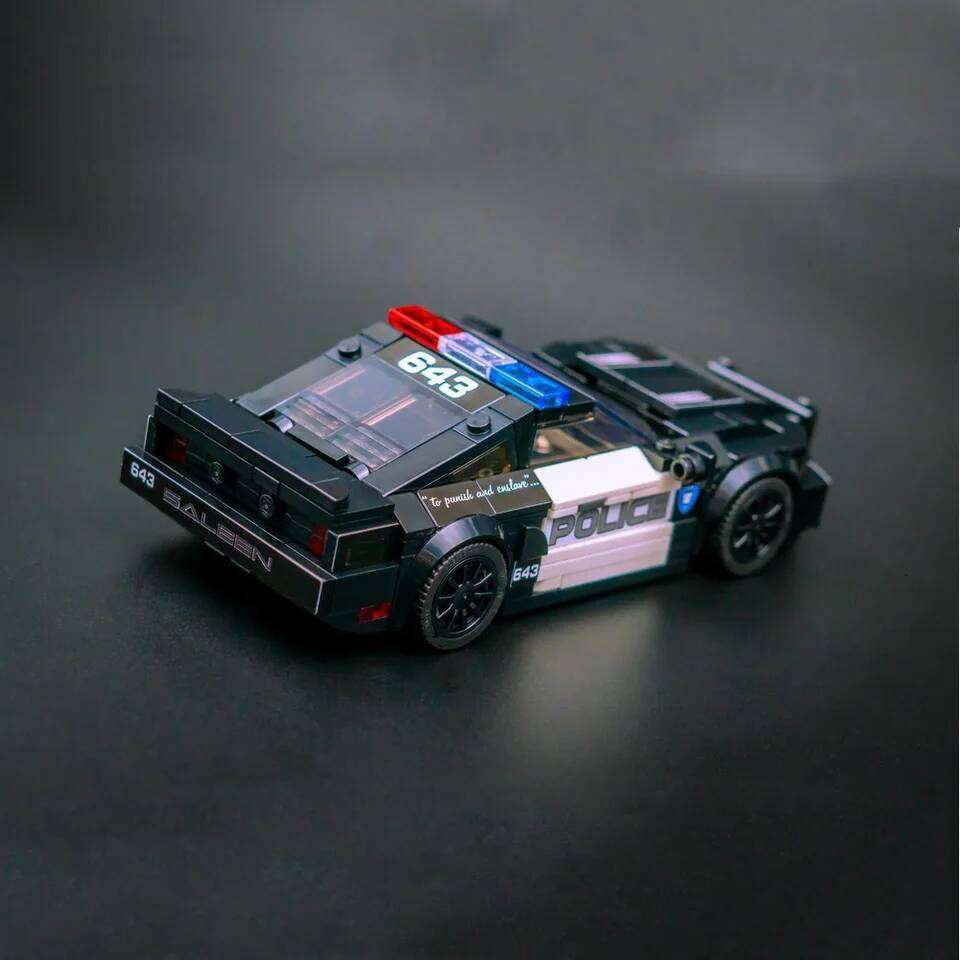 399PCS MOC DIY Saleen S281 Barricade Display Board and Partner Building Block City Vehicles Toy Brick Children's Birthday Gift Z260306