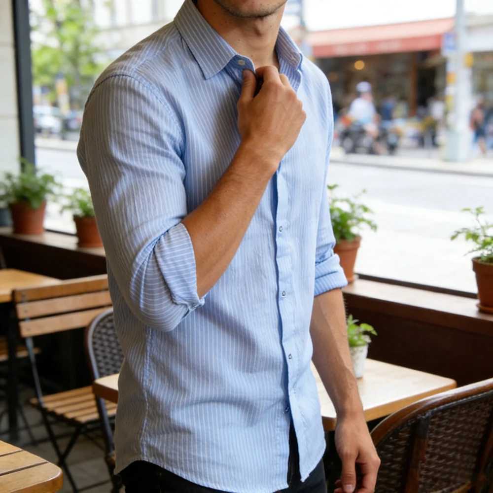 2026 Mens New Linen Long Sleeve Shirt Solid Color 3D Printed White Shirt Hawaiian Fishing Long Sleeve Soft Mens Fast Shipping M260305