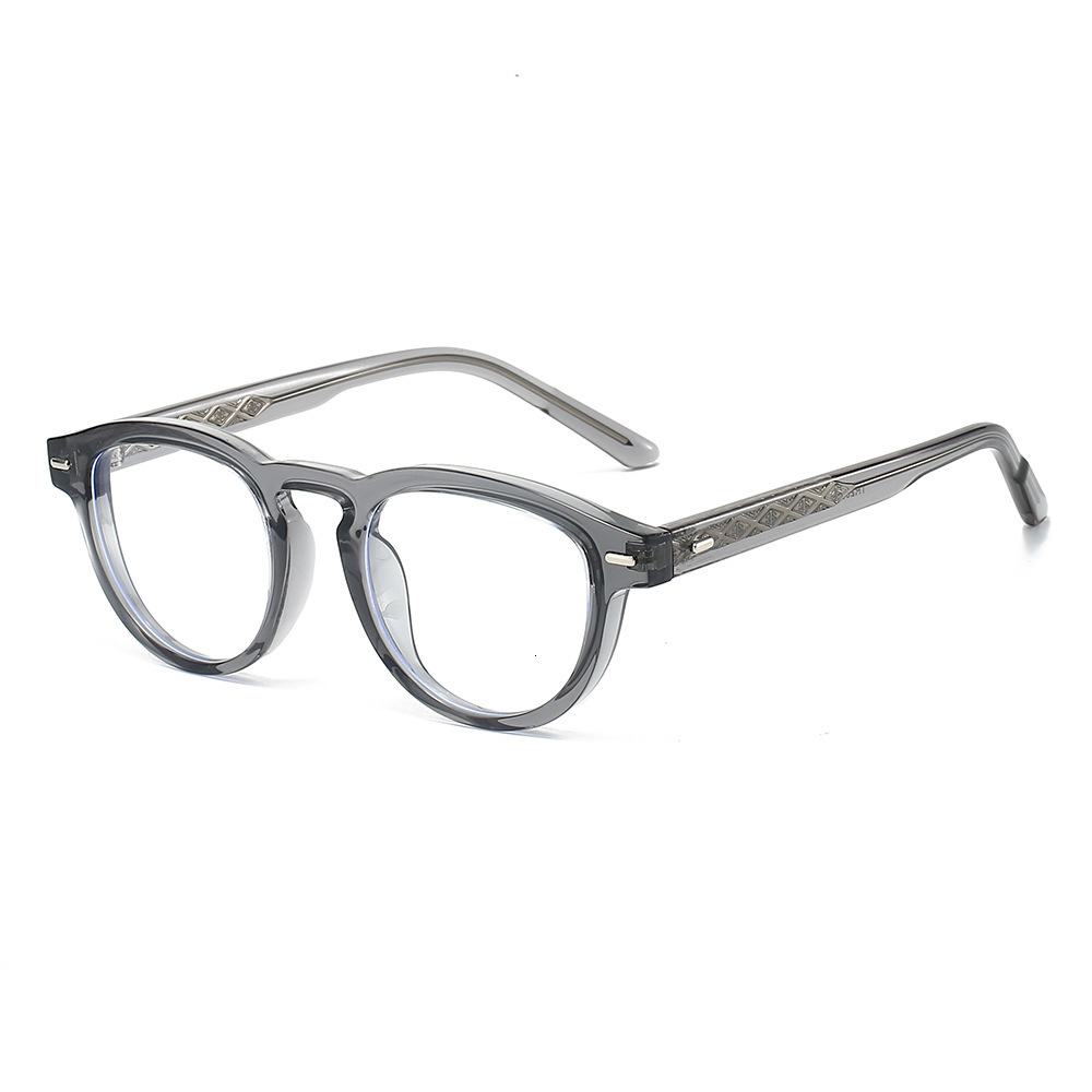 New 25 retro trendy round frame flat TR90 pin anti-blue light student pseudo-no-makeup glasses for men and women