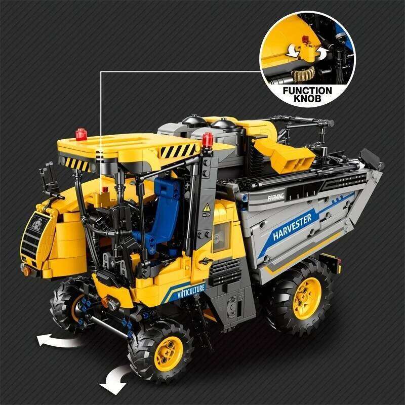2206PCS Grape Harvester Building Blocks Remote Control Farm Engineering Vehicle RC Car Model Electronic Bricks Toys Kids Gifts Z260306