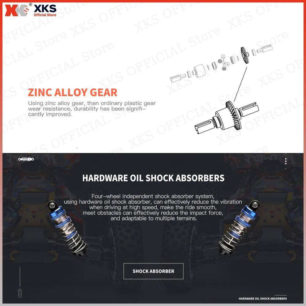 XKS Wltoys 124007 1/12 4X4 Off-Road - 75Km/H High Speed Drift Racing 2.4G Metal RC Toy Car Gift C260305