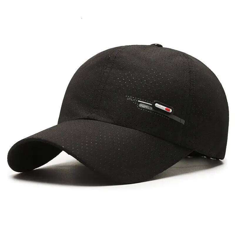 Summer Small Leather Label Quick-dry Baseball Outdoor Sports Running Duck Cap Fashion Trend Simple Hat Men Y260304